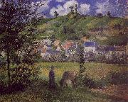 Camille Pissaro Landscape at Chaponval oil painting